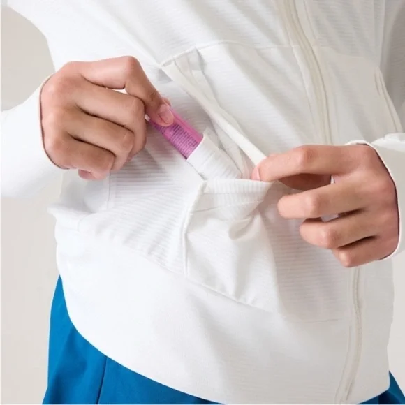 NWOT Sold Out Athleta Girl Long Sleeve Serve UPF White Jacket Size:7 - Picture 5 of 16